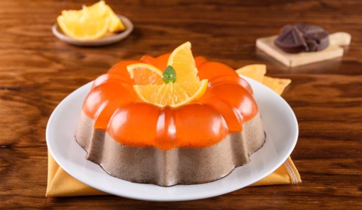 GELATINA de CHOCO NARANJA preparada con  Chocolate para Mesa ABUELITA®