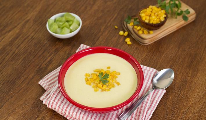 Crema de elote con chayote Crema de elote con chayote