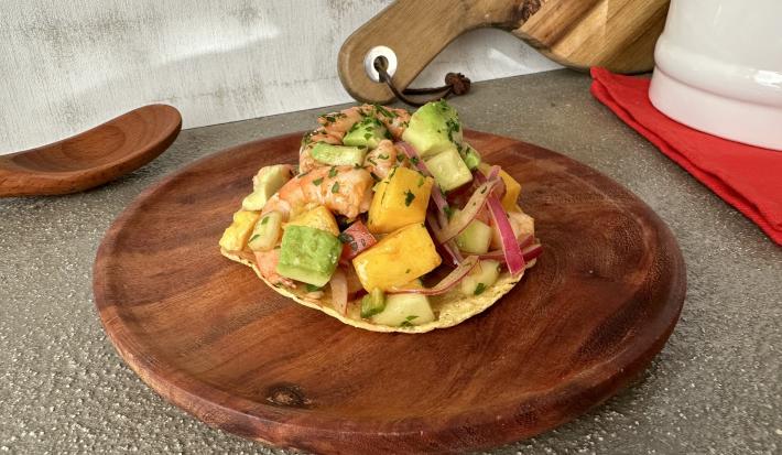 Tostadas de Ceviche de Camarón