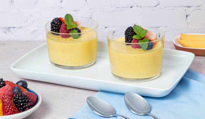 Gelatina Cremosa con Mango
