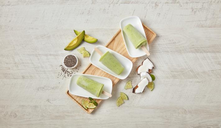Paletas de aguacate y chía Paletas de aguacate y chía