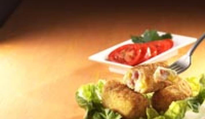 Croquetas de papa con jamón y elotes