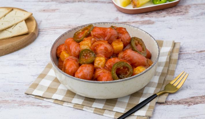 Salchichas con Cátsup para Botanear