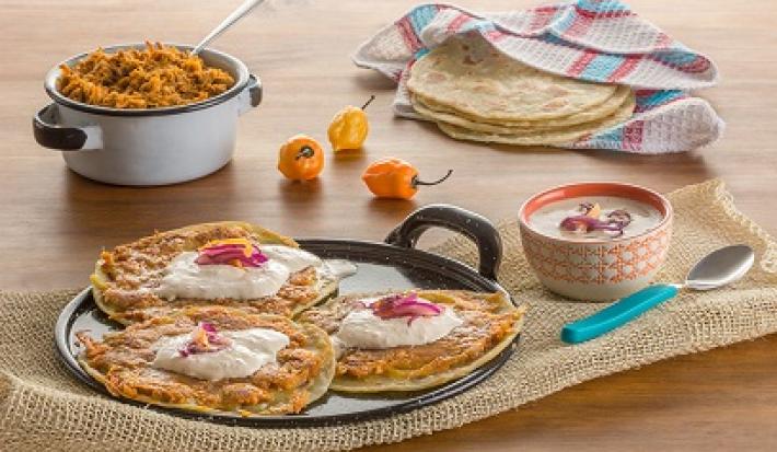 Gringa de cochinita crujiente