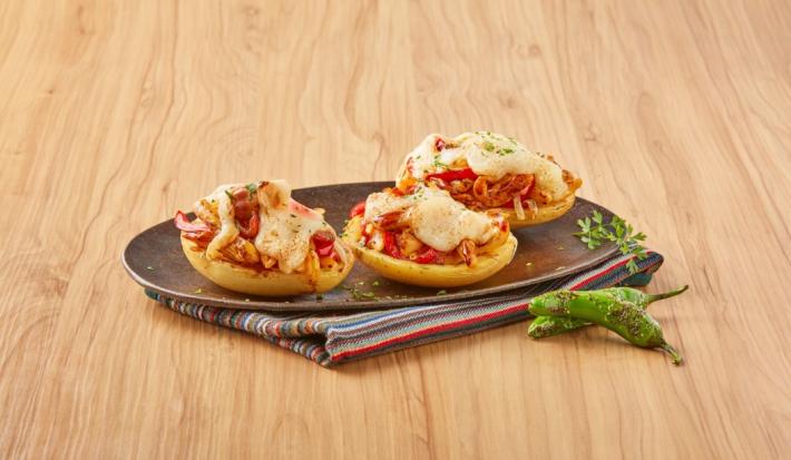 Papas rellenas de alambre