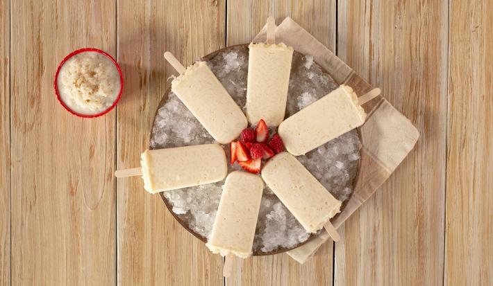 Paletas de arroz con leche
