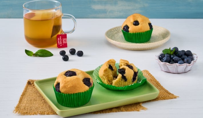 Muffins de mora azul