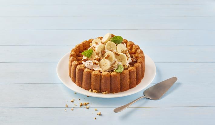 Panqué de plátano y dulce de leche Panqué de plátano y dulce de leche