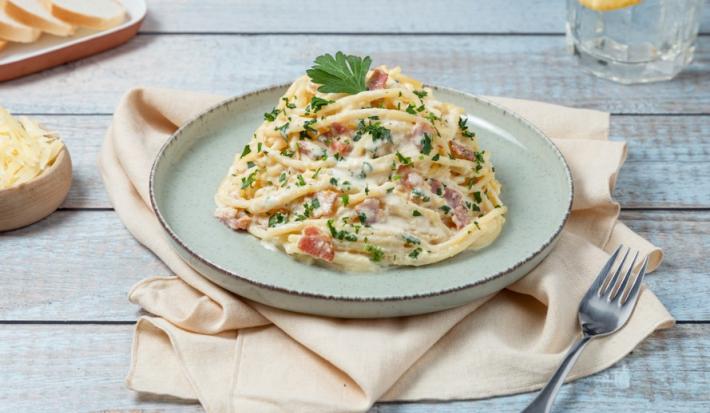 Pasta Estilo Carbonara Pasta Estilo Carbonara