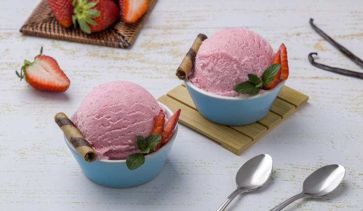 Helado de Fresa Casero