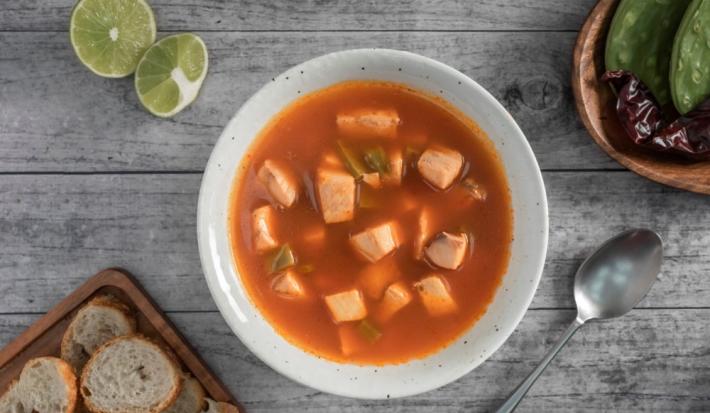 Caldo de Pescado con Nopales