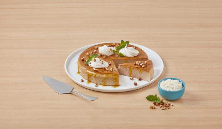 Flan de requesón con nuez