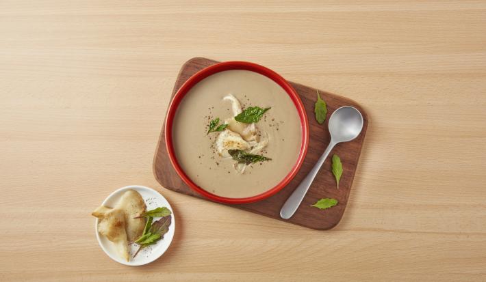 Crema de setas con epazote