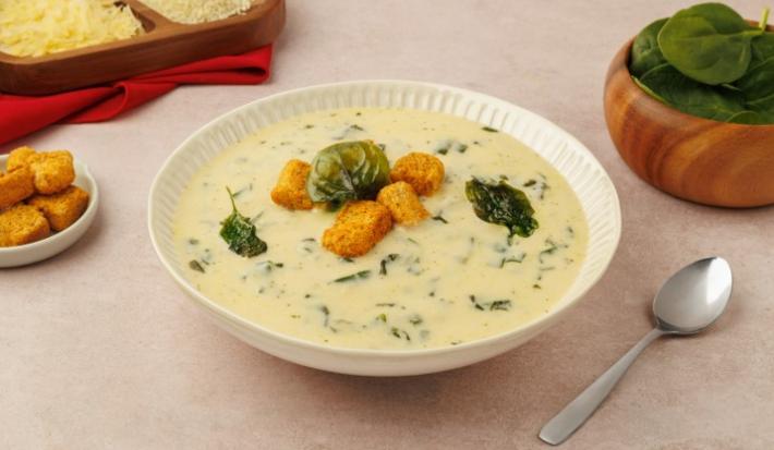 Crema de Queso y Espinaca