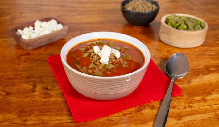Sopa de lentejas con nopales Sopa de lentejas con nopales