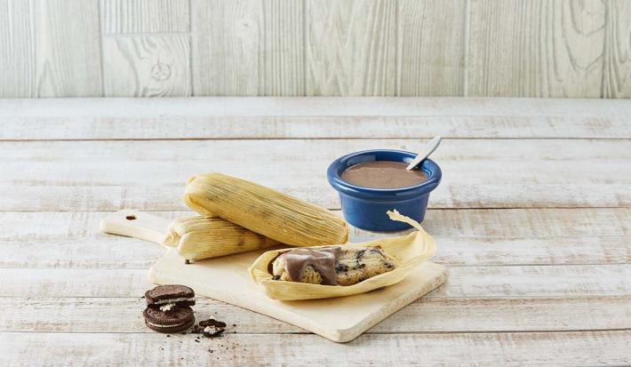 Tamales de galleta de chocolate