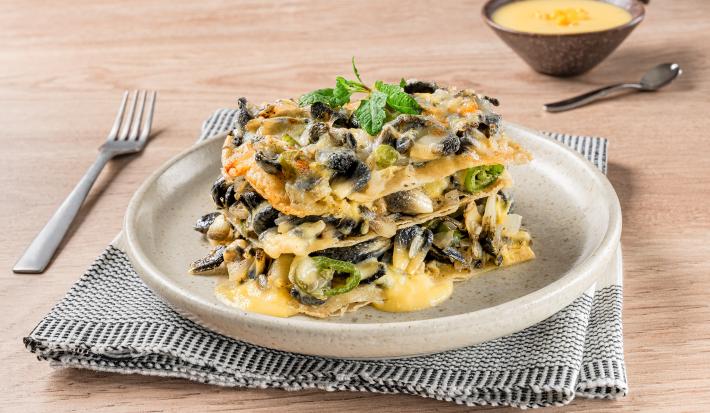 Pastel Azteca de Huitlacoche