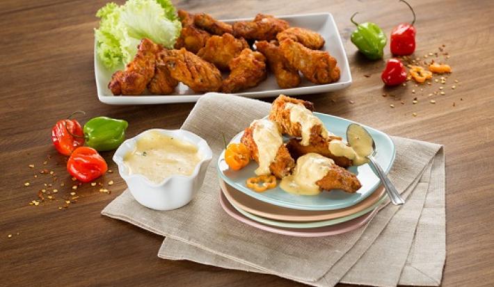 Alitas con dip de habanero Alitas con dip de habanero