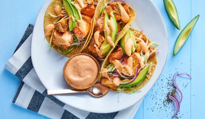 Tacos de salmon