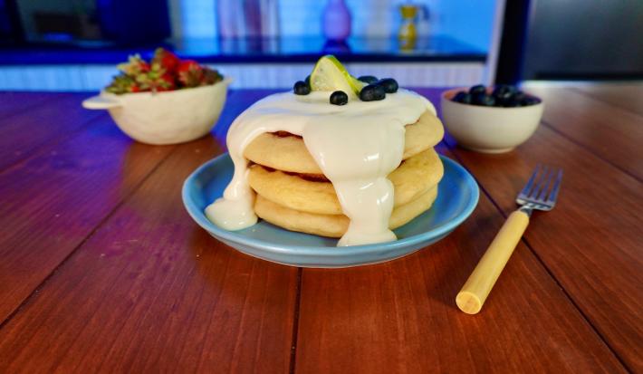 Cinnamon Roll Hot Cakes