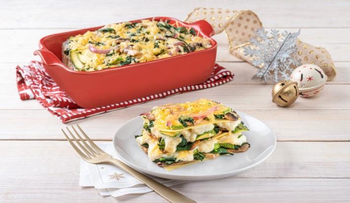Alimentos nutritivos y saludables: Lasaña con vegetales Alimentos nutritivos y saludables: Lasaña con vegetales