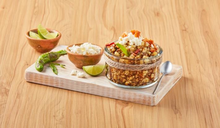 Esquites con tocino