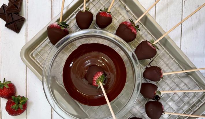 Fresas Cubiertas con Chocolate