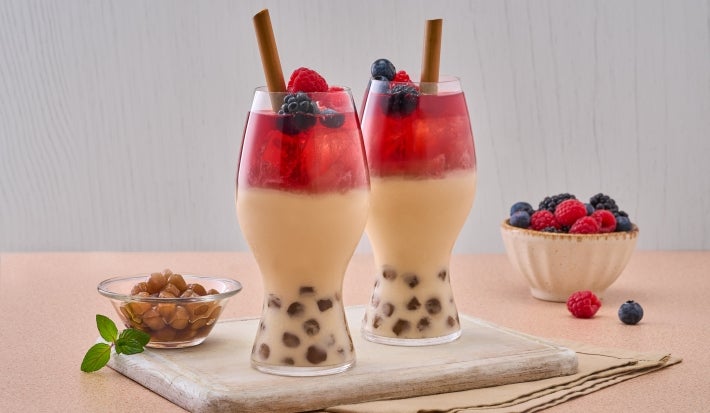 Boba Tea de frutos rojos
