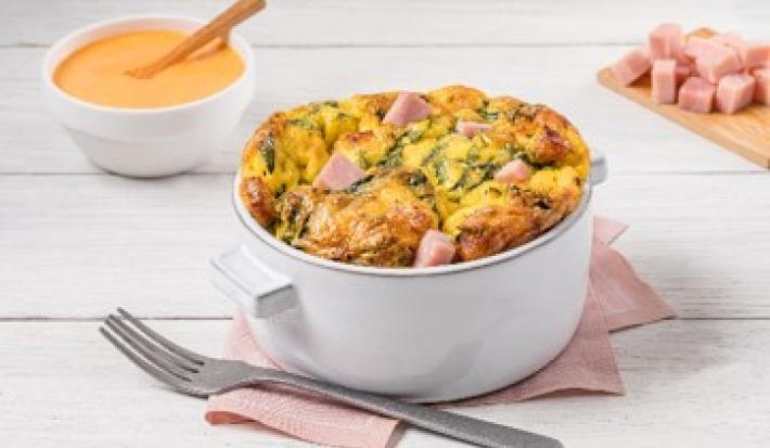 Quiche de Espinacas y Jamón