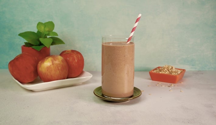 Licuado de choco manzana y avena Licuado de choco manzana y avena