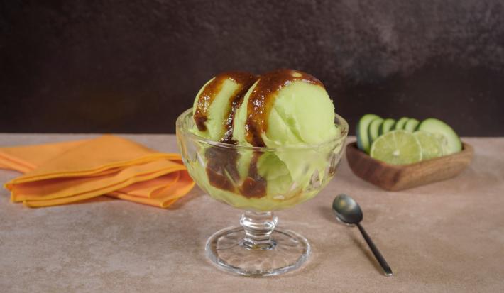 Nieve de Pepino con Limón