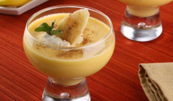 Crema de melocotón y plátano Crema de melocotón y plátano