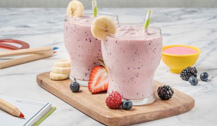 Batido de Fresa, Plátano y Moras