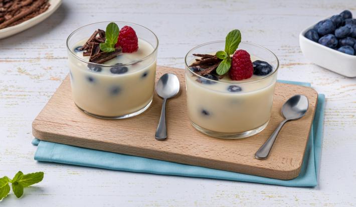Gelatina de Yogurt con Moras