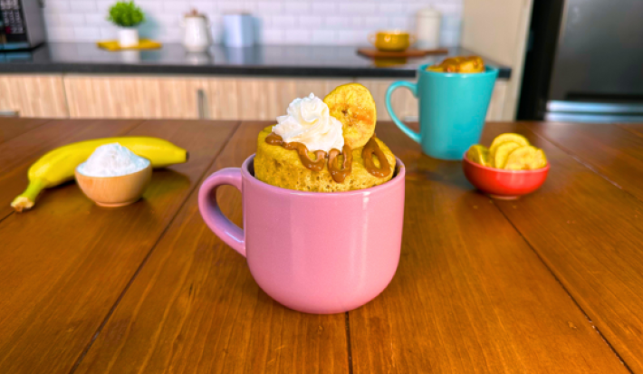 Mug Cake de Plátano con Canela Mug Cake de Plátano con Canela