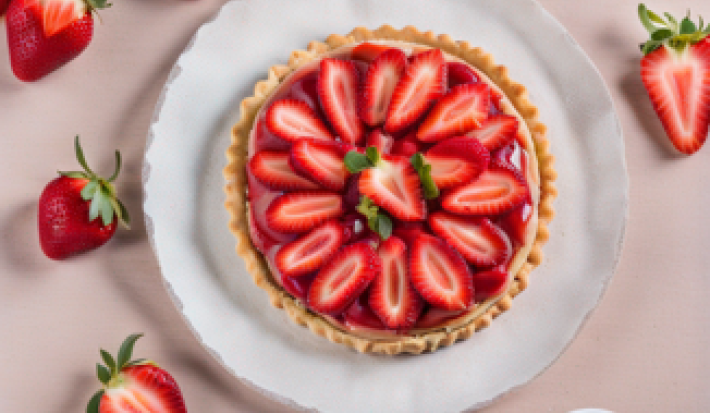 Pastel Frío de Fresa