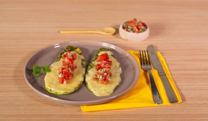 Nopal gratinado en sandwichera