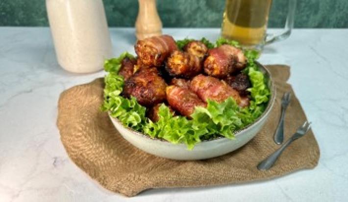 Rollitos de Tocino con Pollo