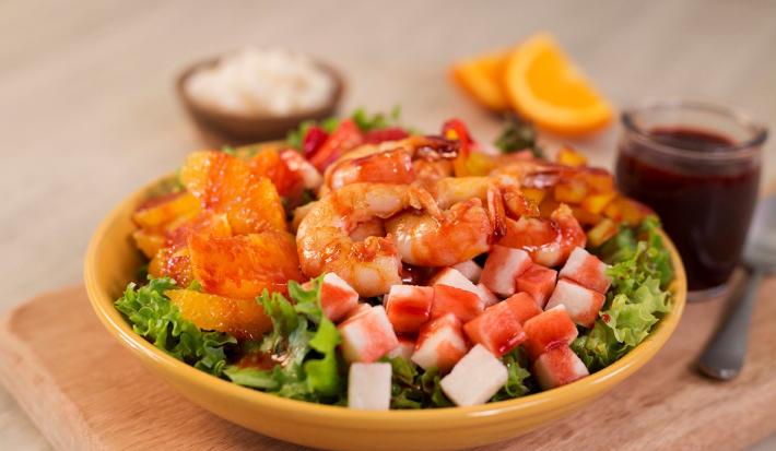 Ensalada con vinagreta de jamaica