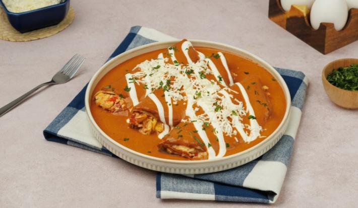 Enfrijoladas de Huevo