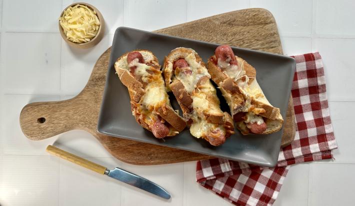 Cheesy Hot Dogs