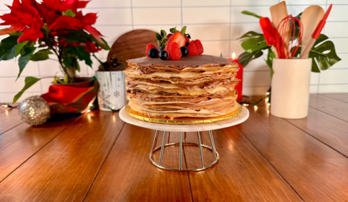 Pastel Mil Crepas de Chocolate