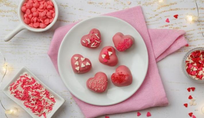 Trufas de Cheesecake Corazon