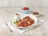 Crepas con fresas y salsa de chocolate