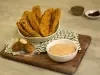 Tiras crujientes de pollo con dip de chipotle