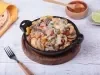 Alambre de Pollo con Champiñones