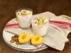 Horchata con nuez y durazno