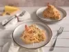 Pasta con camarones en crema de chipotle