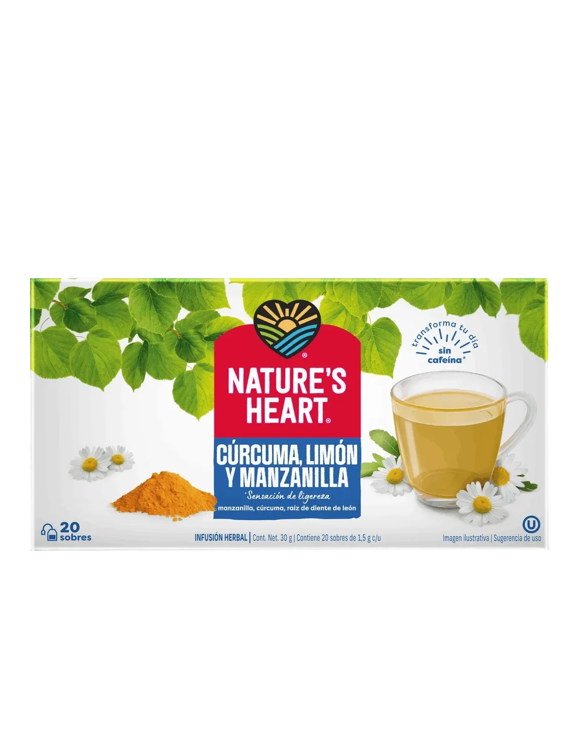 Nature's Heart® Té Cúrcuma Limón y Manzanilla