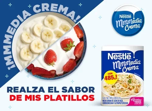 ¡Con Nestlé® Media Crema resalta el sabor de tus platillos, todos los días!